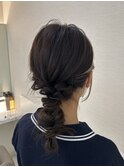 ヘアアレンジ×編みおろし