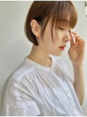 透明感カラー×マッシュボブ/大人マッシュ/地毛風カラー