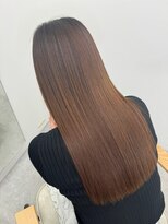 モモ(momo) レイヤーワンカール_エアリーロングピンクブラウン