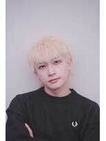 ポプルス(popls)&nbsp;メンズウルフ/ハイトーンウルフ/ウルフカット/ホワイトブロンド