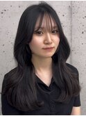 美髪カールシアーカラーピンクブラウンエアリーロングセミディ