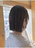 20代/30代/大人美髪/質感ストレート/切りっぱなしボブ/ワンレン