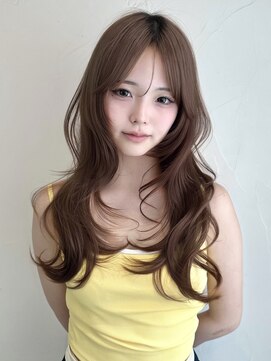 ライン(LINE) 韓国風/レイヤー/小顔/前髪カット/髪質改善/グレージュ/透明感