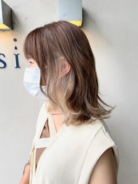 シズク(sizuk) インナーカラー×ベージュ