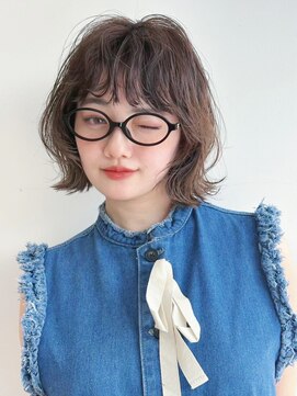 ホォレ 豊中店(fore) オリーブベージュショートミニボブグレージュブリーチレイヤー