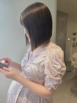 キーン 立川店(keen) 【keen×miho 】 前下がりボブ グレージュカラー