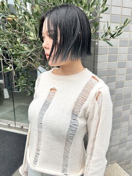 ウィム(wim) 【ミニボブ】切りっぱなしボブ/黒髪ボブ