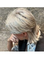 メンズサロン ガウディ 博多店(men's salon Gaudi) ホワイトグレージュ×メンズウルフカット