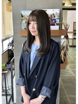 イロプラスソイ(iro + soi) フルバング×レイヤー×オリーブグレージュ！iro+soiオオミダ！