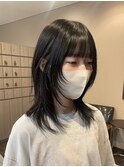 レイヤーカット/フェイスレイヤー/ぱっつん前髪