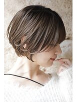 カライングドゥ(ing deux)&nbsp;大人可愛い20代30代40代黒髪前下がりショートボブ丸みショート◎