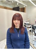 心斎橋プルエクステ赤髪もエクステ丸ごとカラーで作れます♪