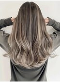 デザインカラーレイヤーカットウェットヘアオーリブベージュ