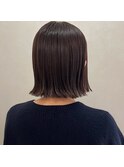 【&ONE 自由が丘】切りっぱなしボブ × ココアブラウン