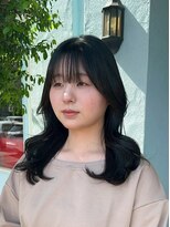 ドクターズサロン レラパール&nbsp;くびれヘア/ふんわりウェーブ/シースルーバング/黒髪セミロング