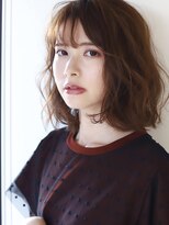 エメリヘアー(Emeli Hair) キャラメルブラウンふんわりパーマの大人可愛いボブ