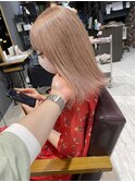 【REJOICE hair EN】ホワイトミルクティー×ピンク　担当AKIRA