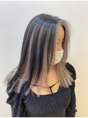 インナーカラー BLACK×WHITE☆