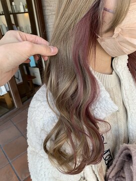 ブランシェ神領店 【林】ニュアンスカラー×ミルクティーピンク