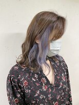アジールヘア 東上野店(agir hair)&nbsp;イヤリングカラーラベンダーグレージュイルミナカラー