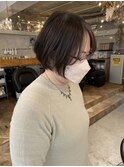 大人ショート グレージュカラー¥15400
