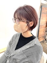 ルアン 上通り(ruen) 大人可愛い丸みショート　ピンクブラウン　熊本　ruen 山田大貴