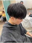 前髪パーマ/マッシュパーマ/ハイトーンカラー