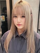 サンド 池袋 2nd(sand) 顔周り小顔レイヤーカット/ブリーチハイトーンカラー/池袋