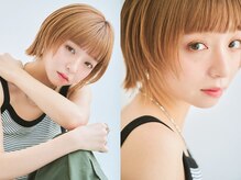 ハイトーンも合うウルフショートで可愛く時短スタイリング◇