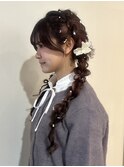 ツイン編みおろしアレンジ