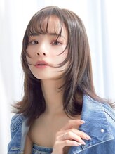 オーバーヘアー 枚方店(over hair) 【over hair】暗髪カラー×外ハネボブ×シースルーバング