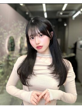 アディション 新宿(ADITION) 韓国ブラウンベージュグレージュ#レイヤーカット#髪質改善#前髪