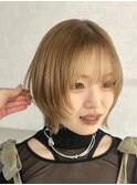 姫カットレイヤー/マロンベージュ/くすみベージュ/ボブウルフ