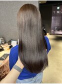 韓国 くびれロング レイヤー ワンホンヘア 小顔前髪