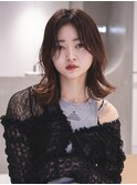 天神顔周りレイヤーカットダブルカラーケアブリーチミディアム