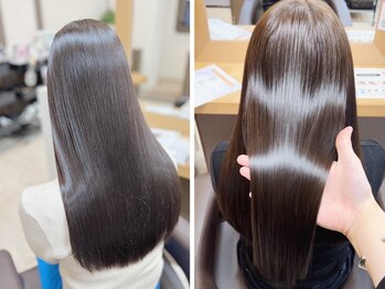 チェレ アズーリ 狭山店(Chere azuri)の写真/【カラー×縮毛矯正】髪質改善TRと同時施術で極力傷ませることなく美しく自然な艶髪を叶えます♪