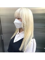 インク 渋谷(INK.)&nbsp;抜きっぱなしブリーチ×韓国風顔まわりレイヤー