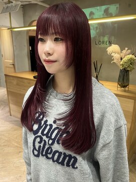 ローレン(LOREN) イメチェン/ホワイトブロンド/外ハネボブ/ワイドバング/栄/久屋