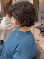 ノラ ギンザ(NORA GINZA)&nbsp;ドライパーマゆるめパーマウルフパーマミディアムパーマ銀座暗髪