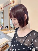 ジーナ 渋谷神南(Zina)&nbsp;《ジュワッと発色チェリーレッド》×大人おしゃれなBob