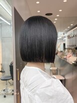 ロンドシエル 横浜(Lond ciel)&nbsp;イメチェン外ハネボブ美髪ワイドバングミディアムレイヤーカット