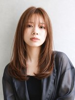 ヨイン 四谷三丁目(YOIN)&nbsp;ミディアムレイヤー/シースルーバング/艶ブラウン