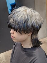 メンズサロン ガウディ 三宮店(men's salon Gaudi) エンドカラー×メンズデザインブリーチハイトーン×ウルフカット