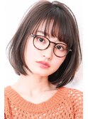 大人かわいい伸ばしかけグレージュナチュラルボブ