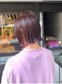 切りっぱなしボブ×ブリーチなしでできるチェリーブラウン☆