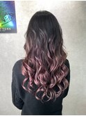 #プルエクステ#グラデーション#ロング#ハイトーン