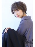20代30代40代50代ひし形束感ショート透明感マロンベージュ