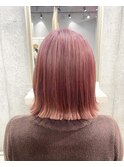 【代官山美容室】ベビーピンク☆ボブ