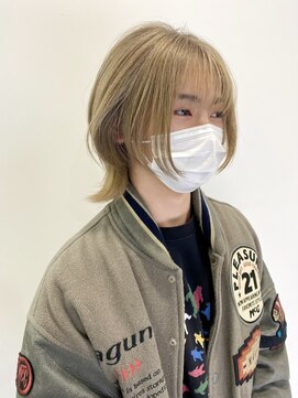 ギグスダブル 栄店(gigs double) ハニーブロンド＆ウルフショート