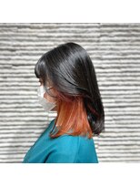 ビス リアン 川口店(Vis lien)&nbsp;ブリーチ／インナーカラー／イヤリングカラー／オレンジ／川口